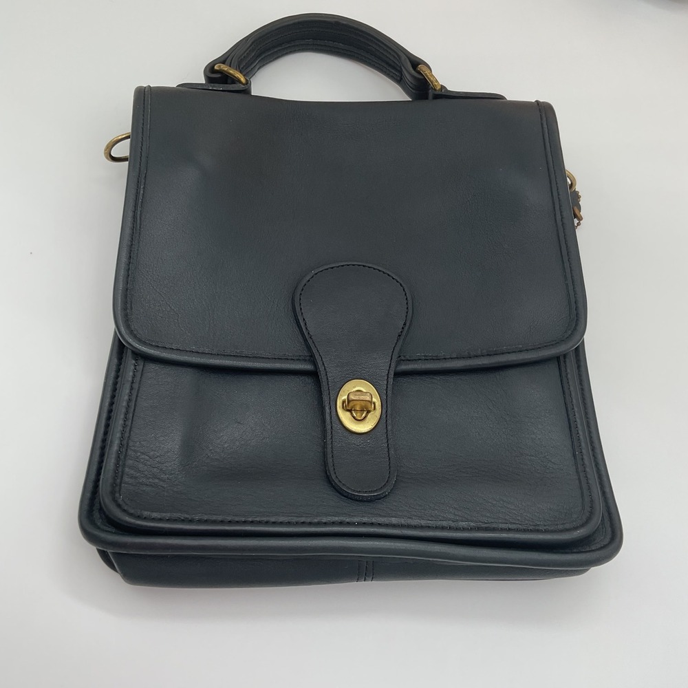 Vintage Coach Blue Leather Satchel